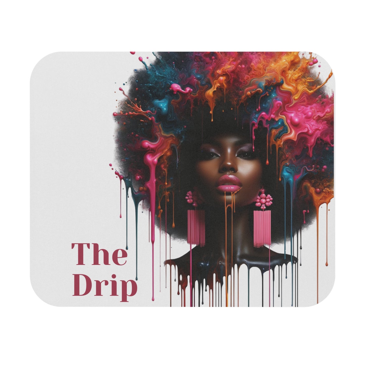 AfroPink Elegance Mouse Pad (Rectangle)