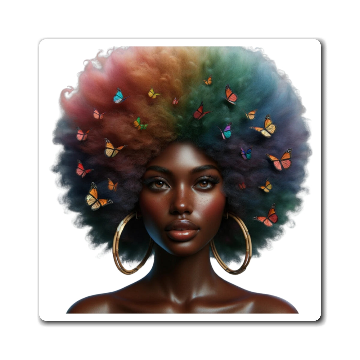 Afro Butterfly Essence Magnets