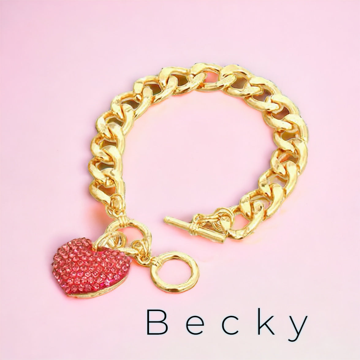 Becky Golden Heart Bracelet