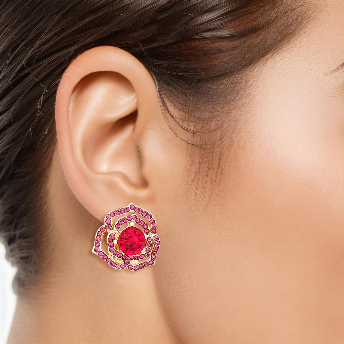 Roseate Whispers Pink  Cutout Dainty Clip-Ons