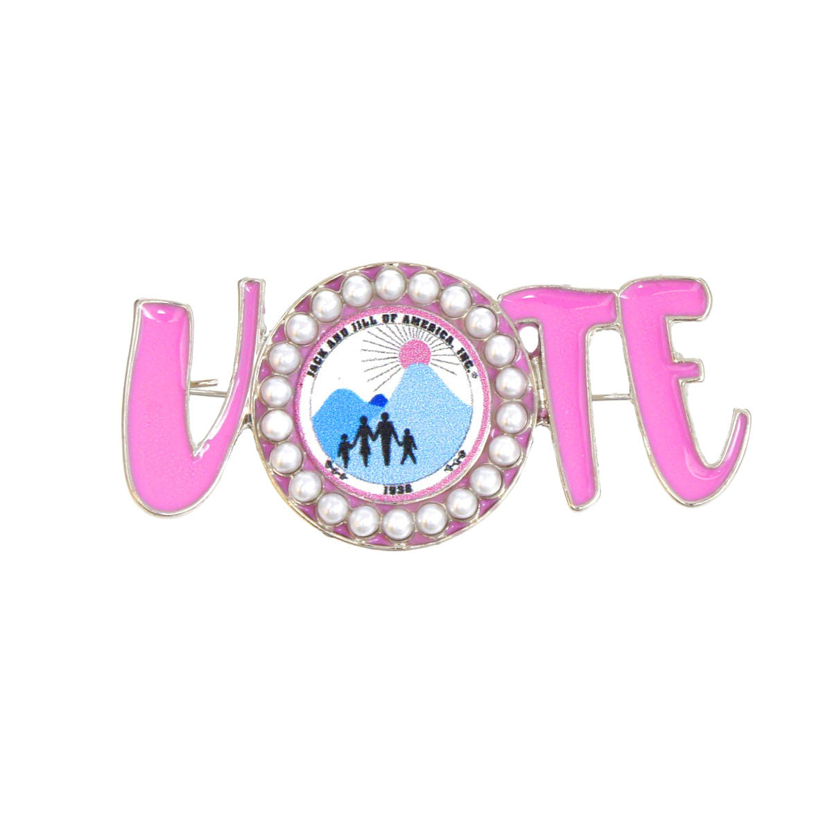 Jack and Jill Sorority VOTE Brooch Pin for Women